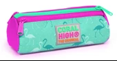 Coral High Kids Yeşil Flamingolar Üç Bölmeli Kalem Çantası - Kız - 1