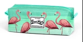 Coral High Tek Gözlü Yeşil Flamingo Desenli Kalem Çantası - Kız - 1