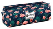 Coral High Tek Gözlü Yeşil/Pembe Flamingo Desenli Kalem Çantası - 22227 - 1