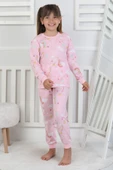 Cute Dreams Pattern Uzun Kollu Kız Çocuk Pijama Takımı - 3