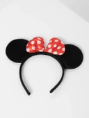 Kırmızı Fiyonklu Minnie Mouse Taç Fare Tacı Kafa Bandı thumbnail 3