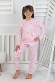 Cute Dreams Pattern Uzun Kollu Kız Çocuk Pijama Takımı - 2