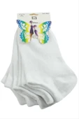 3 Çift Beyaz Renkli Snekars Çorap thumbnail 2
