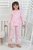 Cute Dreams Pattern Uzun Kollu Kız Çocuk Pijama Takımı - 6