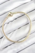 Pirinç Charm Topcuk Model Gold Renk Kadın Bileklik - TJ-BB7807 thumbnail 1