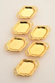 Mucit Home Mini Kulplu Oval Model Ayaklı Lokumluk 6'lı Takım - 6