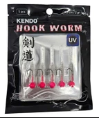Kendo Hook Worm Jighead+Lrf Silikonu 2gr+4.5cm 5 Adet  Head Black+Red thumbnail 3