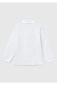 Erkek Bebek Beyaz Logolu Polo T-Shirt - 2