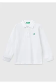 Erkek Bebek Beyaz Logolu Polo T-Shirt - 1