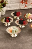 Mucit Home Muli Ayaklı Makaron Lokumluk Gümüş 6 Lı Takım - 8