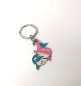 Sevimli Çift Yunus Balıkları Metal Anahtarlık Çanta Süsü 10263 Hdmarketim - 2