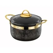 Royal Stone 9 Parça Kum Taşı&Altın Taş Granit Tencere Seti thumbnail 3