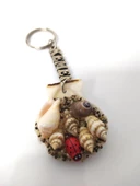 Doğal Deniz Kabuğu Uğur Böcekli  Kemer Yazılı Anahtarlık Çanta Süsü 10268 thumbnail 2