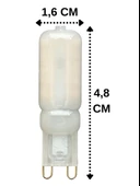 (1 Adet) Osaka Buzlu 5W Sarı Işık (3000K) G9 Duylu Led Kapsül Ampul thumbnail 1