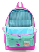 Coral High İlkokul Sırt Çantası - Kız Çocuk Pembe Yeşil Flamingolar - Dört Bölmeli - 3