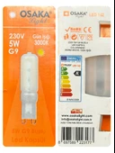 (10 Adet) Osaka Buzlu 5W Sarı Işık (3000K) G9 Duylu Led Kapsül Ampul thumbnail 3