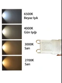 (10 Adet) Osaka Buzlu 5W Sarı Işık (3000K) G9 Duylu Led Kapsül Ampul thumbnail 4