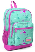 Coral High İlkokul Sırt Çantası - Kız Çocuk Pembe Yeşil Flamingolar - Dört Bölmeli - 1