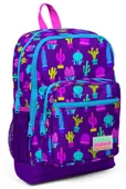 Coral High Dört Gözlü Saksıda Kaktüsler Kız Çocuk İlkokul Sırt Çantası - Mor thumbnail 1