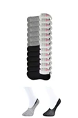 LitaeTrend Siyah ve Gri Kadın Babet Çorap 12 çift thumbnail 1