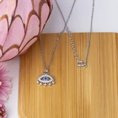 Göz-Nazar Boncuğu Model 925 Ayar Gümüş Kadın Kolye thumbnail 2