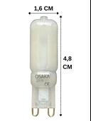 (8 Adet) Osaka Buzlu 5W Beyaz Işık (6500K) G9 Duylu Led Kapsül Ampul thumbnail 2