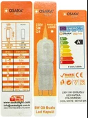 (3 Adet) Osaka Buzlu 5W Beyaz Işık (6500K) G9 Duylu Led Kapsül Ampul thumbnail 3