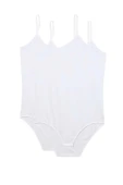 LitaeTrend 2 Adet İp Askılı Kadın Çıtçıtlı Body Beyaz thumbnail 1