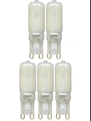 (5 Adet) Osaka Buzlu 5W Beyaz Işık (6500K) G9 Duylu Led Kapsül Ampul thumbnail 1