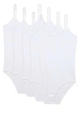 LitaeTrend 4 Adet İp Askılı Kadın Çıtçıtlı Body Beyaz thumbnail 1