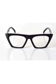 LitaeTrend Siyah Çerçeveli Şeffaf Cam Unisex Stil Gözlük - 1