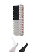 LitaeTrend Siyah ve Gri Erkek Babet Çorap 12 çift thumbnail 1