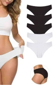 LitaeTrend 5 Adet Kadın Dikişsiz Lazer Kesim Esnek İz yapmayan Külot S1 thumbnail 1
