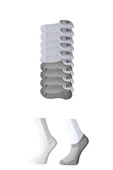 LitaeTrend Gri ve Beyaz Erkek Görünmez Çorap 9 çift thumbnail 1