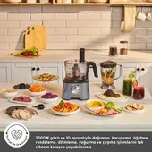 Karaca Mastermaid Power Multifunctional 10 in 1 Mutfak Robotu 2000W Galaxy Grey thumbnail 2