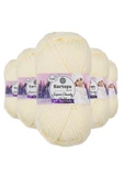 LitaeTrend 5 Adet Super Chunky Kalın Kışlık El Örgü Ipliği 100 Gr K034 - 1