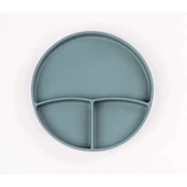 Yeşil 3 lü Silikon Yemek Seti - Önlük + Diş Kaşıyıcılı Kaşık + Vakumlu Tabak thumbnail 4