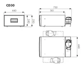 Dometic CD30 31Lt 12V/24V Çekmece Tipi Marin/Karavan Buzdolabı ( Siyah ) - 4
