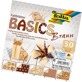 Supertrend Origami Kağıdı 15x15 cm. 5 Desen 50 Yaprak Basic Kahve - 1