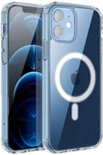 LitaeTrend Iphone 12 Kılıf Kamera Lens Korumalı Magsafe Destekli Şeffaf Darbe Emici Sert Kapak - 1