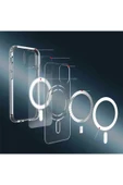 LitaeTrend Iphone 14 Pro Kılıf Kamera Lens Korumalı Magsafe Destekli Şeffaf Darbe Emici Sert Kapak - 6