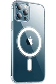 LitaeTrend Iphone 12 Pro Max Kılıf Kamera Lens Korumalı Magsafe Destekli Şeffaf Darbe Emici Sert Kapak - 2