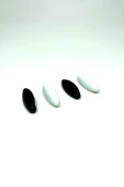LitaeTrend 4 Adet Plastik Çengelli Eşarp Ve Şal İğnesi Siyah Beyaz 4 cm - 1