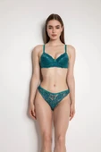 LitaeTrend Yeşil Destekli Slip Külotlu Dantelli Sütyen Takımı 4007 thumbnail 1