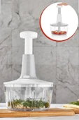 LitaeTrend Yakut Üstten Basmalı El Rondo Blender Çelik Bıcaklı Beyaz - 1