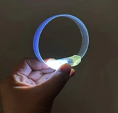 3 Modlu Pilli LED Işıklı Esnek Parti Bilekliği Beyaz - 1