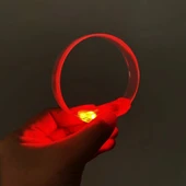 3 Modlu Pilli LED Işıklı Esnek Parti Bilekliği Kırmızı thumbnail 1