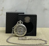 Özel Kutulu Rakamlı Gümüş Köstekli Saat thumbnail 1