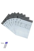 LitaeTrend Cepli Küçük Boy Kargo Poşeti 24x30+5 cm - 200 Adet (40+40=80 Mikron) - 1