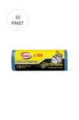 LitaeTrend J-350 Jumbo Boy Çöp Torbası 80 x 110 cm 10 Lu Rulo x 10 Paket = 100 Adet (Mavi) - 1